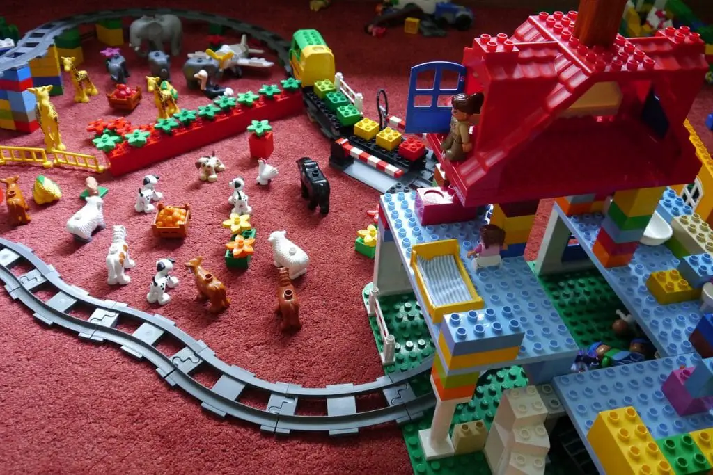 A town made of Lego bricks