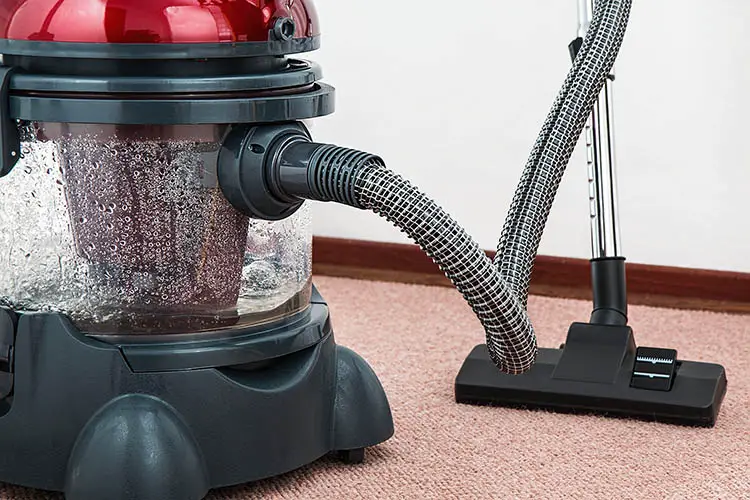 Black and red vacuum